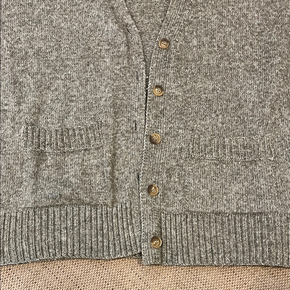 Ella Moss Heathered Gray Cardigan Sweater - Picture 3 of 6
